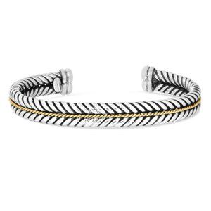 Ferrari Men's Silver & 18K Cuff Bracelet